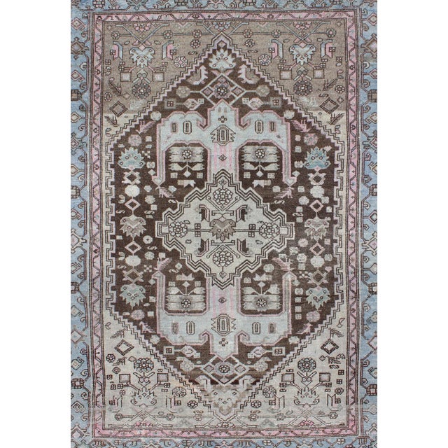 Islamic Early 20th Century Vintage Hamedan Rug - 4′6″ × 6′8″ For Sale - Image 3 of 8