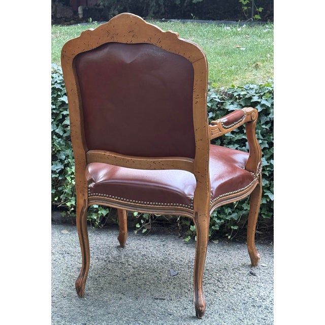 Vintage Carved French Fauteuil Armchair For Sale In New York - Image 6 of 10