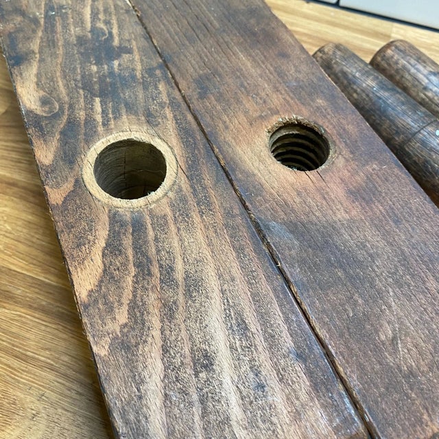 Early 20th Century Antique Wood Hand Screw Clamp For Sale - Image 5 of 7