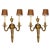 Mid 20th Century Pair of Gilt Bronze Double Arm Louis XVI Style Sconces For Sale - Image 5 of 5