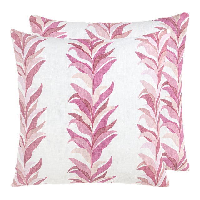 The House Of Scalamandré Chira Island Square Pillow In Azalea For Sale