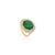 Contemporary Malachite Diamond Contemporary Cocktail Ring Size 6 for Women in 14k Gold For Sale - Image 3 of 9