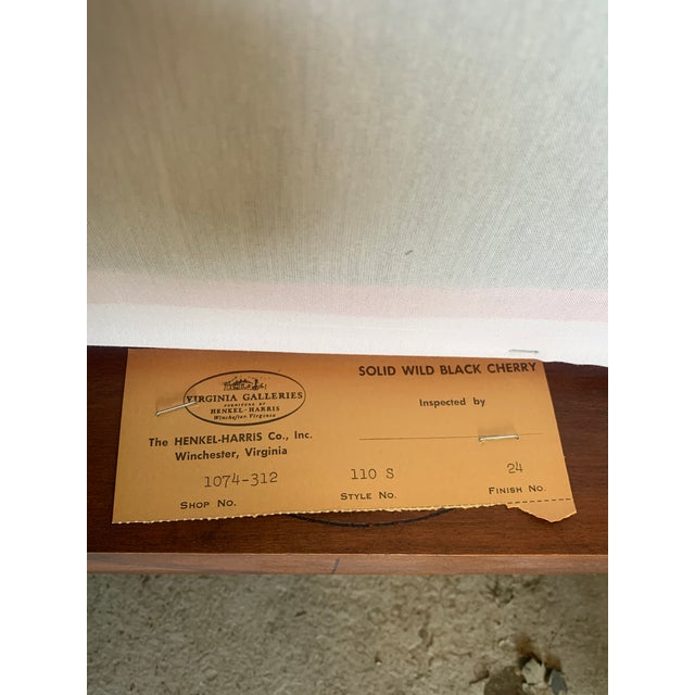 Henkel Harris Queen Anne Solid Cherry Wood Armchair or Dining Captain Chair For Sale - Image 10 of 11