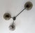 Fabio Ltd Trio Black Powder Coat Smoky Bubbles Glass Flush Mount by Fabio LTD For Sale - Image 4 of 7