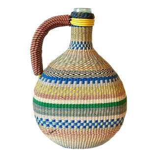 Vintage Hungarian Wire Wrapped Bottle 1950s or 60s For Sale