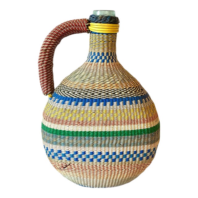 Vintage Hungarian Wire Wrapped Bottle 1950s or 60s For Sale