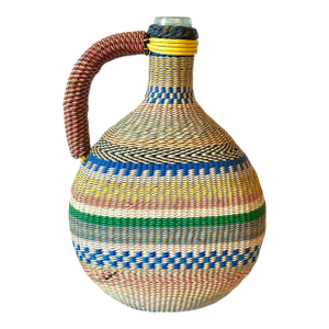 Vintage Hungarian Wire Wrapped Bottle 1950s or 60s