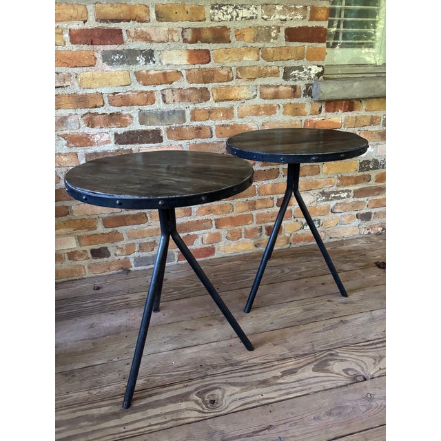 1960s Francois Carre Style Pair of Vintage Side Tables For Sale In Atlanta - Image 6 of 6