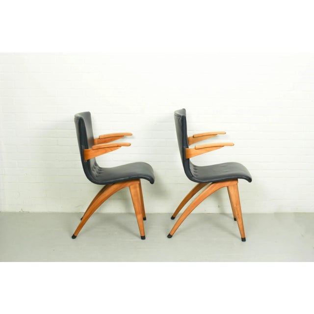 Leatherette Swing Model Dining Chair by Cor Van Os Culemborg, 1960s, Set of 6 For Sale - Image 9 of 18