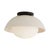 The Glaze Small Flushmount light pairs soft opal frosted glass with a satiny ceramic shade elevated by a fine, subtle...