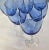1990s Pillar Stemmed Blue Goblets- Set of Six For Sale - Image 5 of 12
