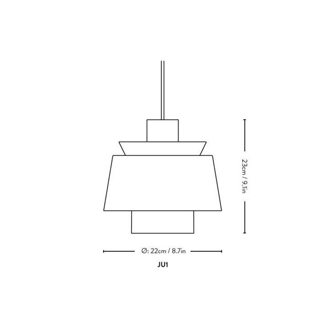 Mid-Century Modern Scandinavian Pendant Lamp Utzon JU1, 1940s For Sale - Image 3 of 4