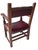 Rare Antique Spanish Revival / Gothic Oak Armchair in Oxblood Leather & Bronze Accents For Sale - Image 12 of 12