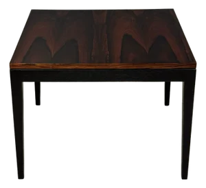 1960s Refinished Rosewood Square Coffee End Table by Knoll