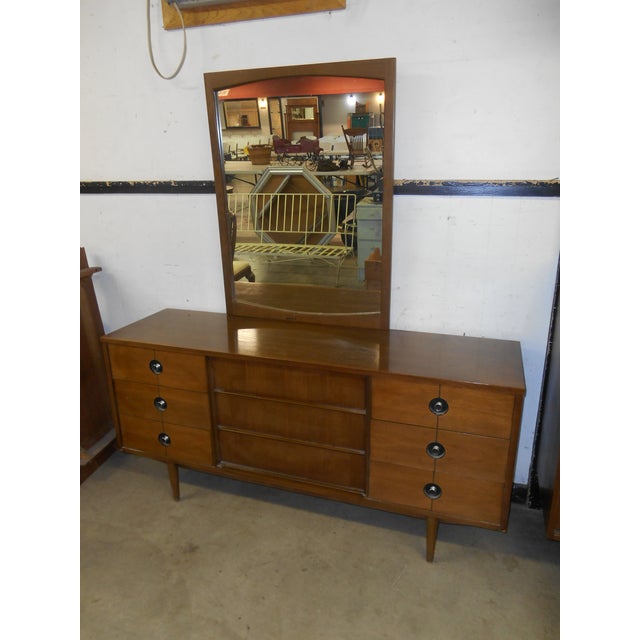 1960s MidCentury Danish Modern Stanley FinnLine Walnut Dresser with