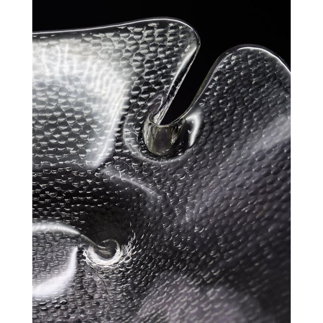 Textured Glass Centerpiece Bowl from Peill & Putzler, Germany, 1970s For Sale - Image 8 of 12