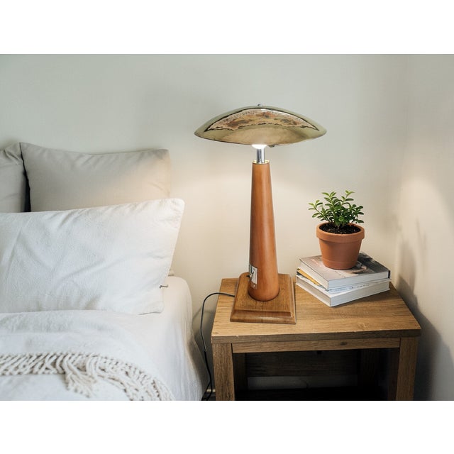 Vintage Table Lamp in Wood, 1970 For Sale - Image 17 of 18