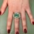 Natural Emerald Tsavorite Diamond Ring 6.75 14k White Gold 9.22 TCW Certified For Sale - Image 13 of 17