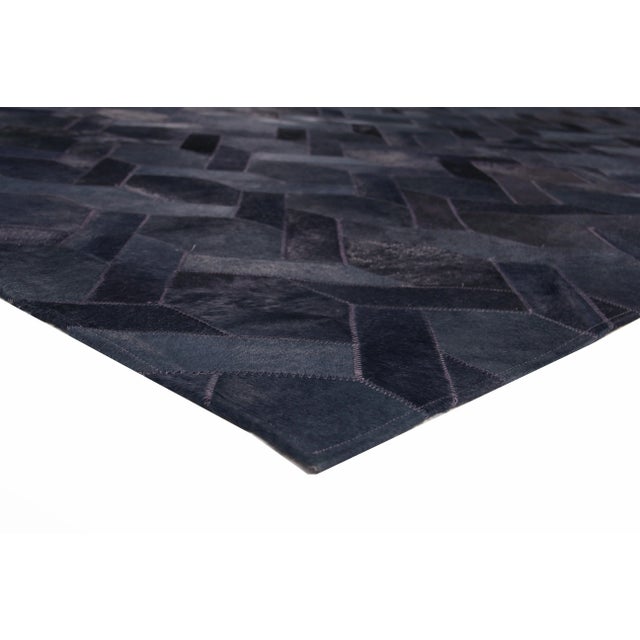 Montgomery Blue/Multi Patchwork Leather Area Rug 5'x8' Chairish