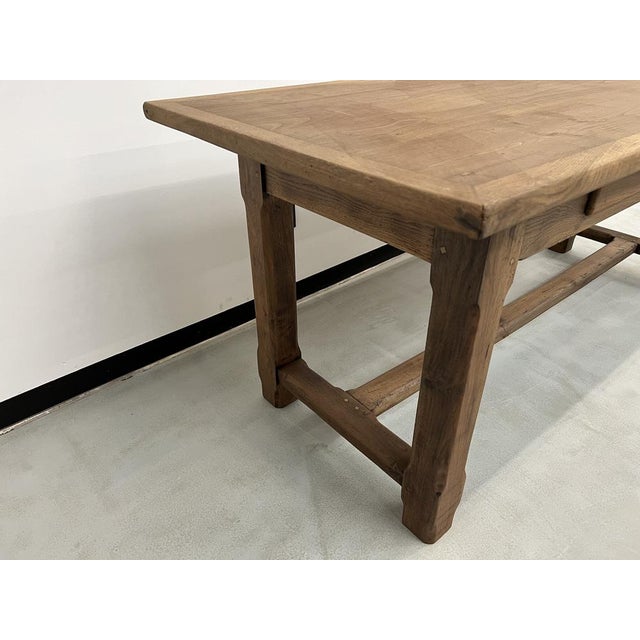 French Farm Table in Oak and Walnut, 1950s For Sale - Image 15 of 18