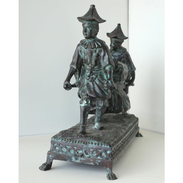 Metal 1990s Maitland-Smith Bronze Sculpture of Boys With a Litter For Sale - Image 7 of 16
