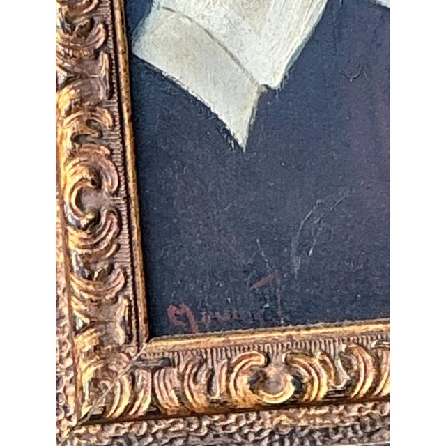 Victorian Vintage Framed Portrait Painting of a Woman For Sale - Image 3 of 13