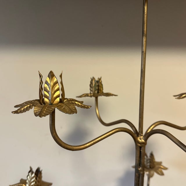 Gustavian (Swedish) 1960s Large Swedish Friendship Candle Tree Candelabra Center Piece in the Manner of Josef Frank For Sale - Image 3 of 7