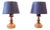 Small Wooden Table Lamps from Aka Electric, Germany, Set of 2 For Sale