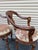 Maitland Smith Style Swivel Bar Stools - Carved Wood, Upholstered Seats, Priced to Sell For Sale - Image 9 of 11