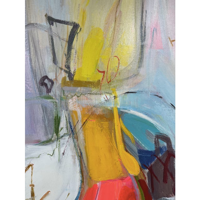 Wood Contemporary Abstract Original Oil Painting For Sale - Image 7 of 11