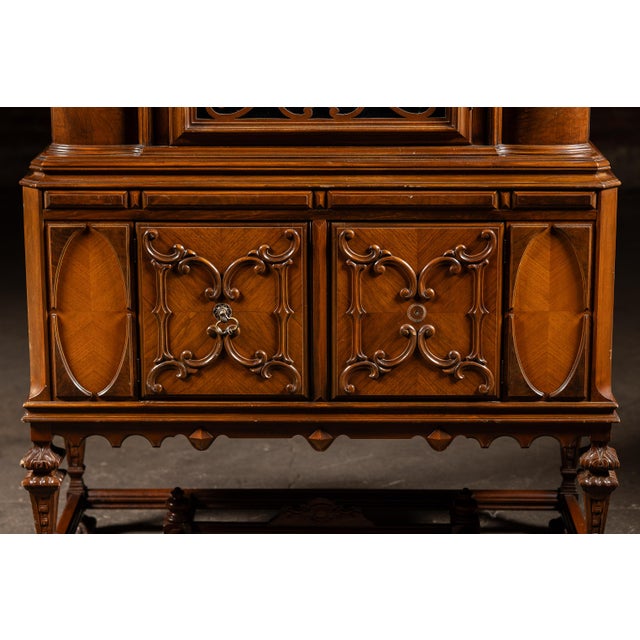 Vintage Rococo Revival Arched-Top Display Cabinet For Sale - Image 10 of 18