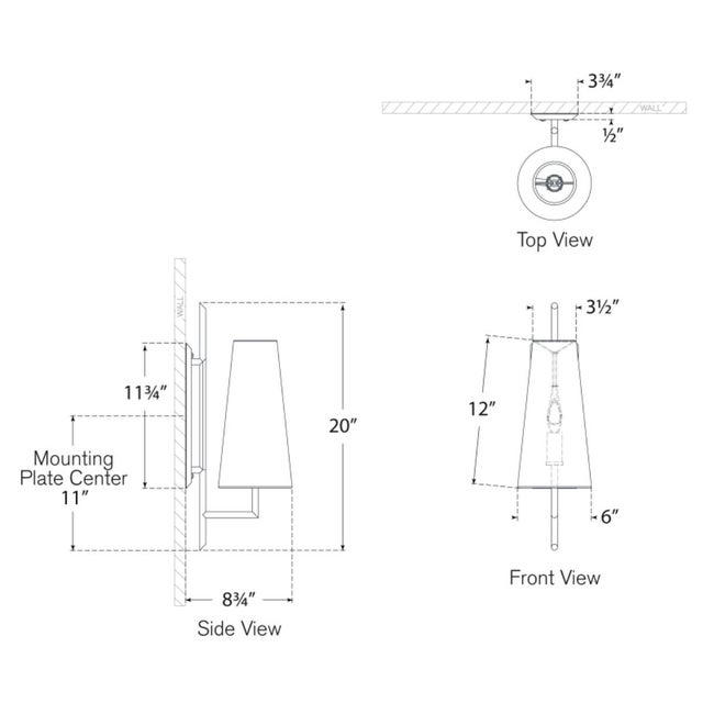 Metal Chapman & Myers for Visual Comfort Signature Ashton Large Single Sculpted Sconce in Gilded Iron with Linen Shade For Sale - Image 7 of 9
