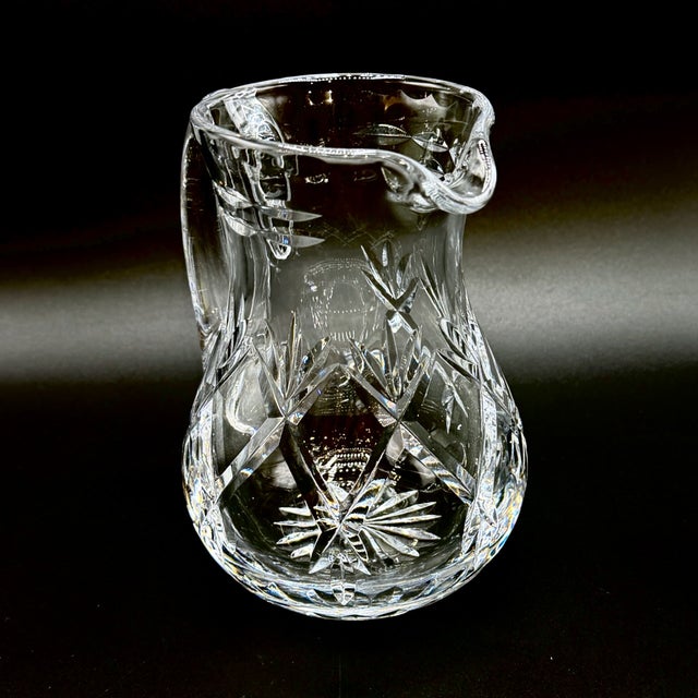 Glass Vintage Cut Crystal Jug Water Pitcher by Webb Corbett, England, 1960s For Sale - Image 7 of 18