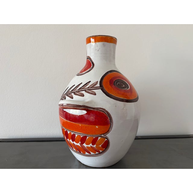 Vintage Hand-Painted Studio Ceramic Vase by Giovanni De Simone, 1965 For Sale - Image 9 of 18