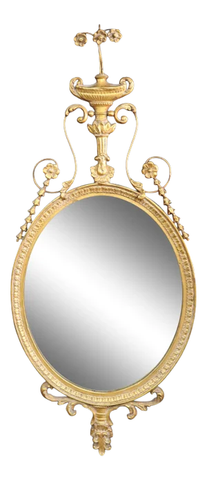 Italian Style Gilt Framed Hanging Wall Mirror