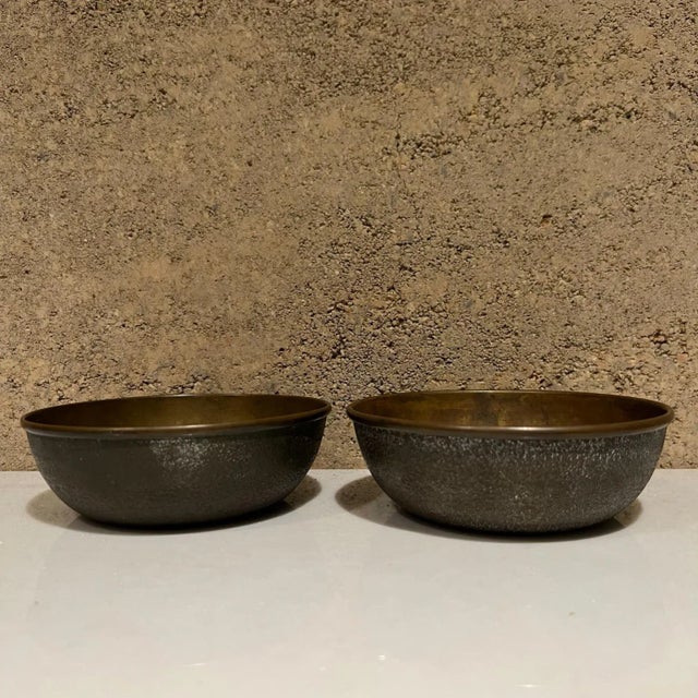 1920s Antique Art Deco Brass Bowls by Corfalgar London, England- a Pair For Sale - Image 10 of 10