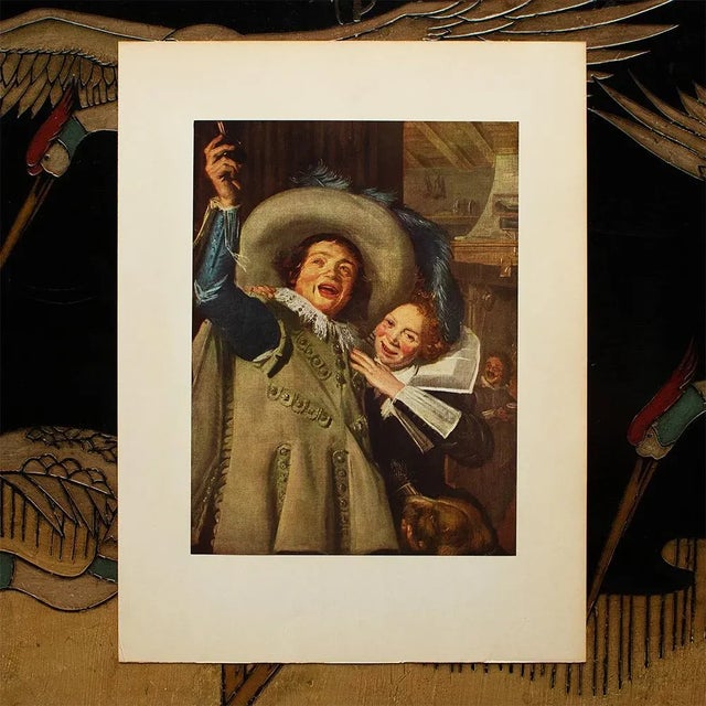 American 1954 After Frans Hals "Yonker Ramp and His Sweetheart", Vintage Full-Color Print For Sale - Image 3 of 8