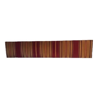 21st Century Custom Window Treatment Multi-Stripe Padded Lined Straight Cornice Board For Sale