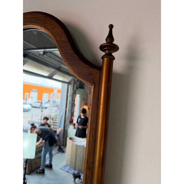 Vintage Hollywood Regency Style Wood Wall Mirror by Drexel For Sale - Image 11 of 12