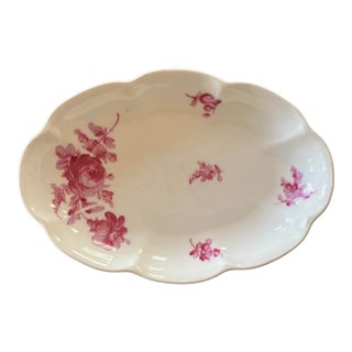 Haviland Limoges Puce Floral Porcelain Soap Dish or Pin Tray for Hotel Ritz, Paris For Sale