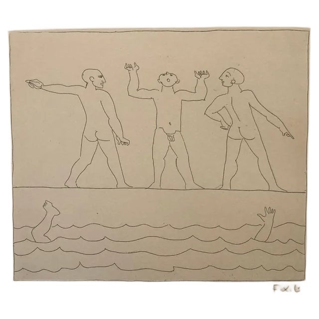 Francois-Xavier Lalanne, Men (Ephebes) 2, 2002, Etching For Sale