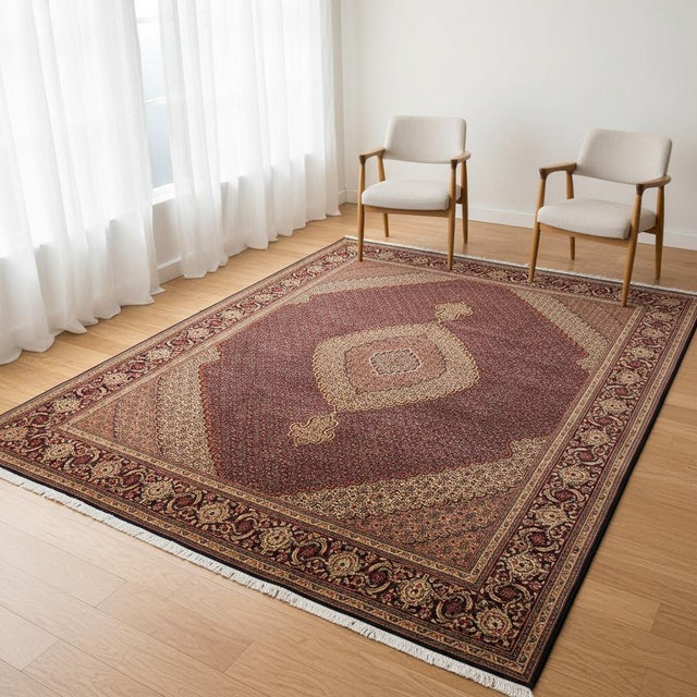 Persian 1960s Persian Heriz Hand Knotted Area Rug 9'9 X 12'9 Ft For Sale - Image 3 of 5