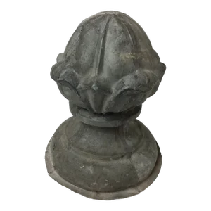 Antique Architectural Element Zinc Metal Finial or Post Top