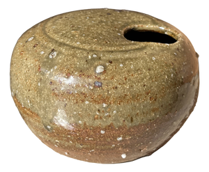 Expressive Studio Ceramic Vase with Glaze Bumps and Cut-Out Opening, Germany, 1970s