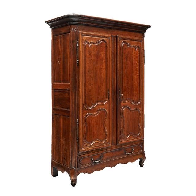 Period French Antique Louis XV Armoire For Sale In Austin - Image 6 of 9