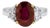 Late 20th Century 3.09 Vivid Red Ruby Ring, Size 5 For Sale