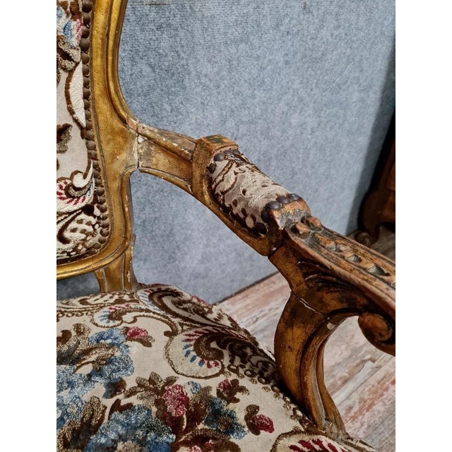 Antique Baroque Chairs in Gilded and Carved Wood, 1900s, Set of 2 For Sale - Image 12 of 14