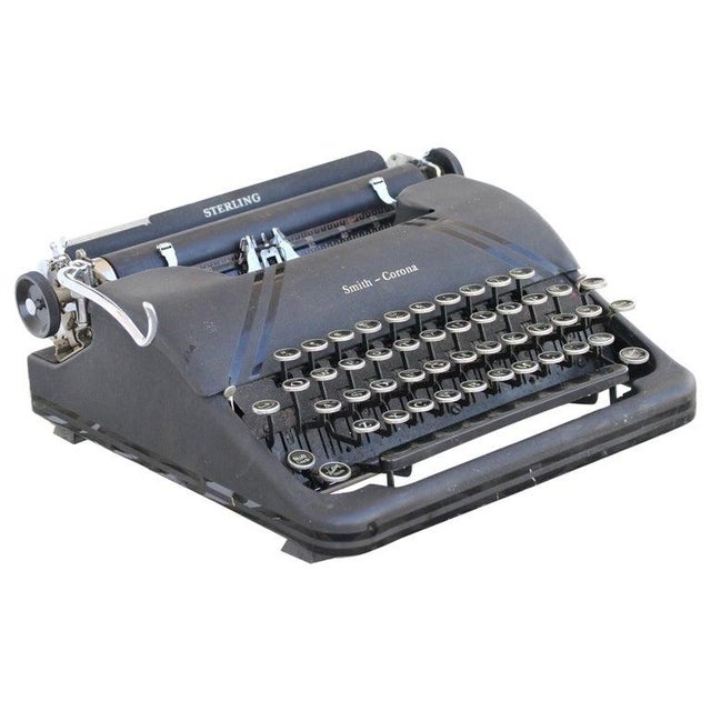 Vintage Smith Corona Typewriter and Case For Sale - Image 12 of 12