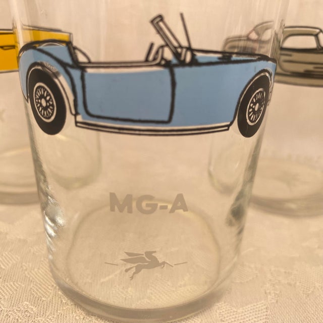 Mobil Oil Gas Classic and European Sports Cars Glasses - Set of 6 For Sale - Image 11 of 11