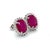 Natural Finely Faceted Quality Ruby Diamond Stud Earrings 14k W Gold 5.74 TCW Certified $5,175 211889 This is a Unique...